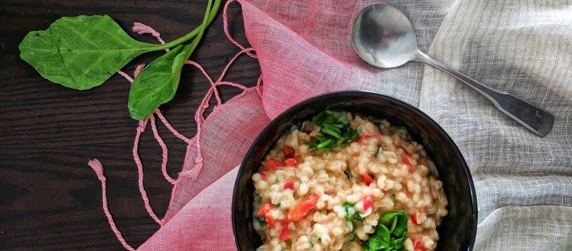 Creamy Barley Risotto, Healthy Risotto, Low Carb Risotto - Fit Foodie Diary