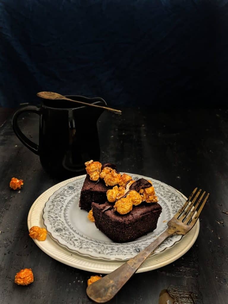 Wholewheat Jackfruit Finger Millet Chocolate Brownies with Caramel ...